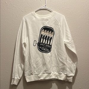 Target White Graphic Crewneck Sweater